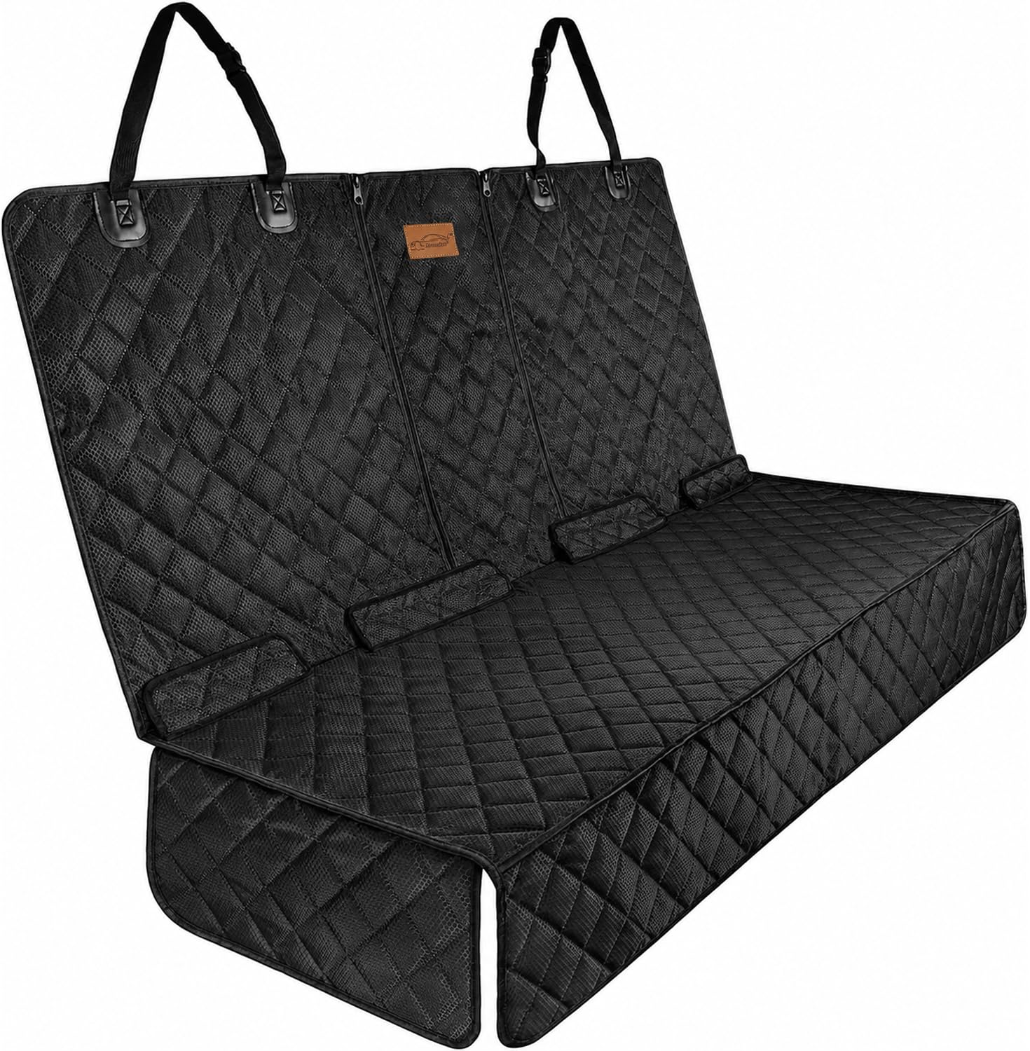 Xtremeauto Waterproof Rear Dog Seat Cover for Cars – Quilted Back Seat Protector with Armrest Opening, Non-Slip Backing, Isofix Access & Universal Fit for Cars, SUVs & Vans – 133 x 45cm