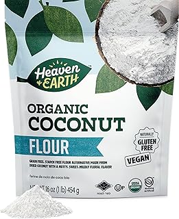 Heaven & Earth Organic Coconut Flour, 16oz | Gluten Free & Grain Free Flour | Keto Flour for Baking | Paleo Friendly | Low Carb Flour | Vegan