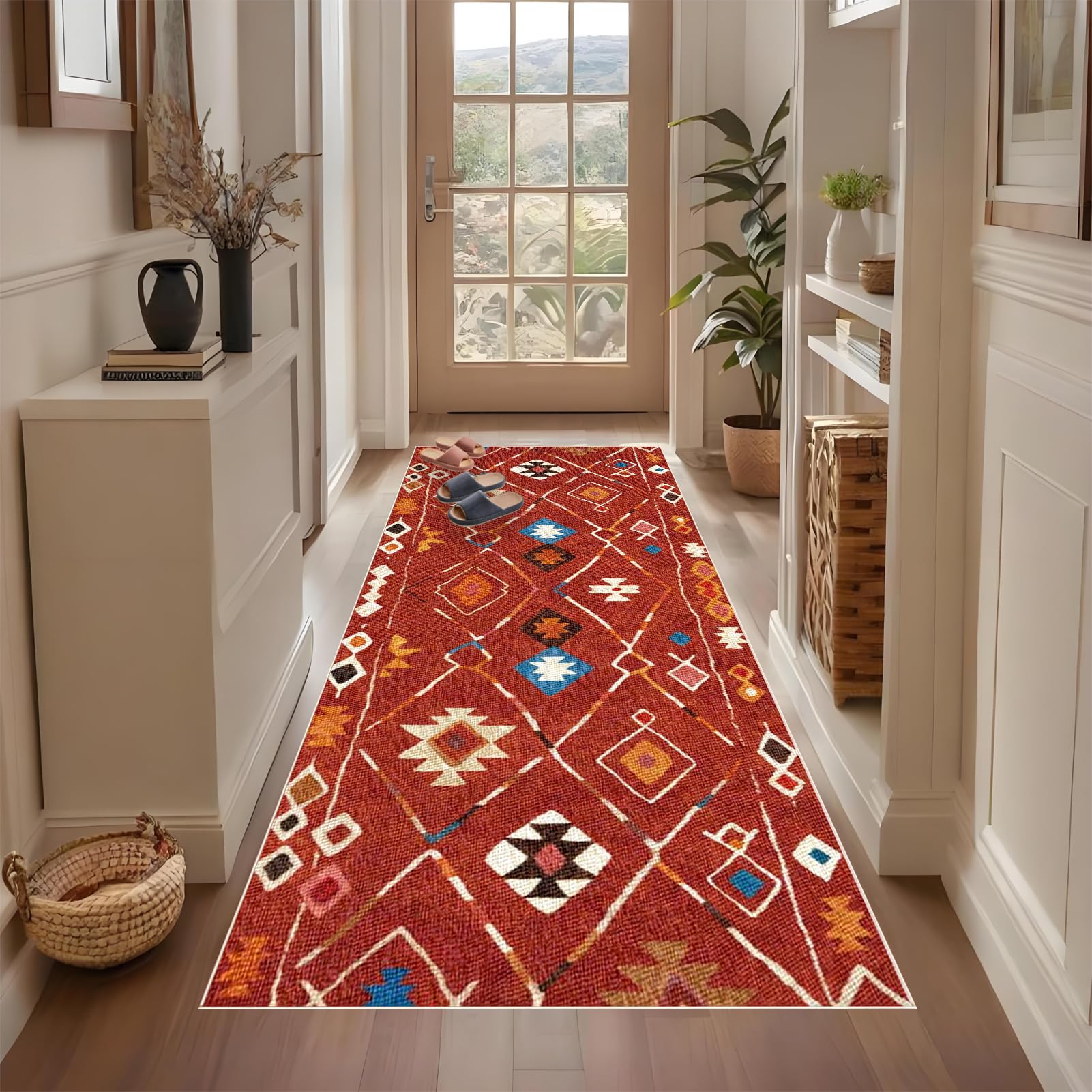Qemgrste Carpet Runners for Hallways Non-Slip Extra Long Entryway Runner Rug Kitchen runner mat Kitchen runner mat Runner Rugs for Hallway Water Absorbent Runner Mat Bedroom Room Rug 70 x 160 cm