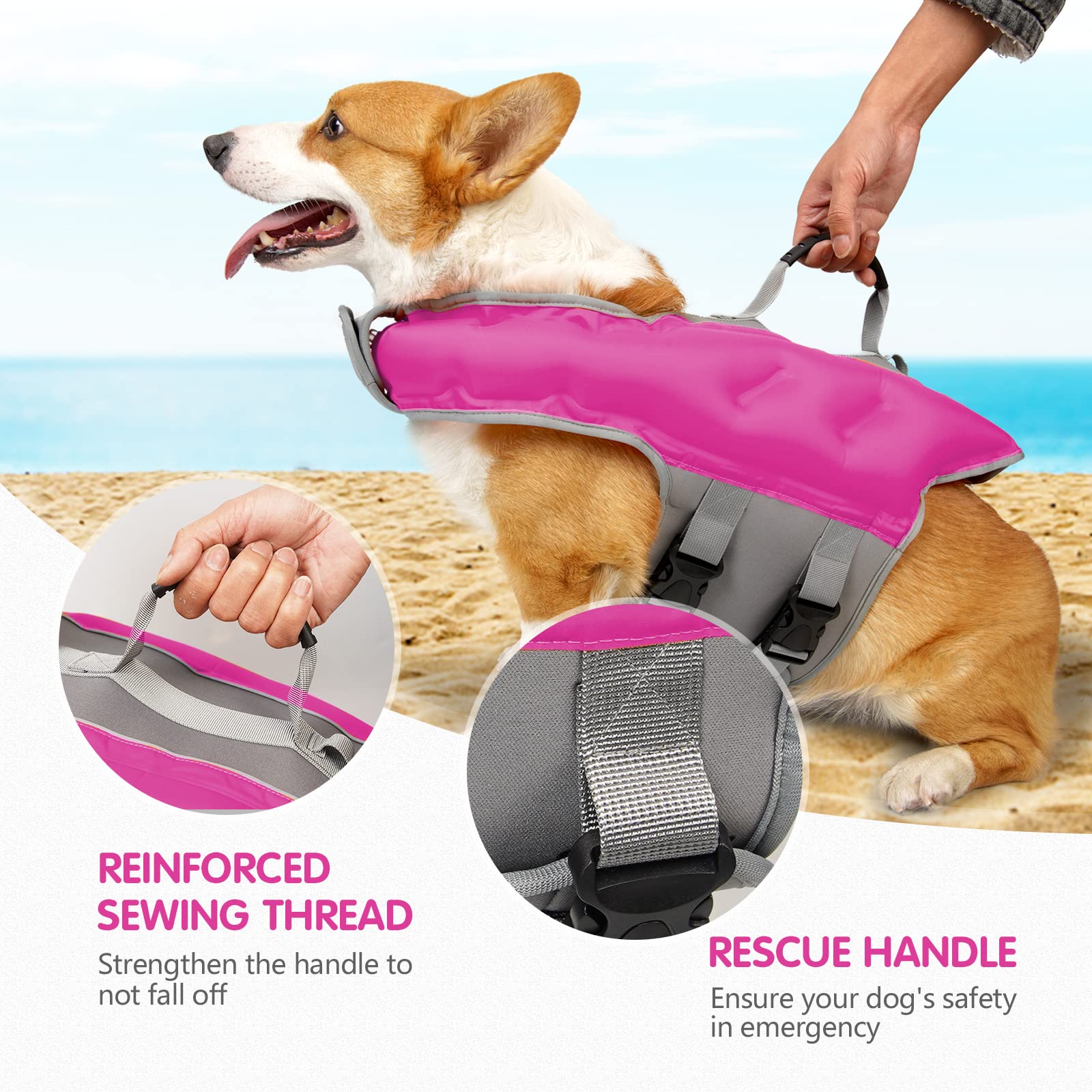 Paddleboard Corgi Life Jacket Dog Life Jackets YANYNGS Dog Life