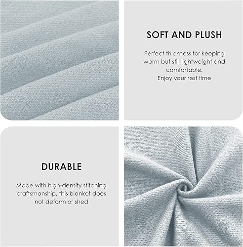Miniatura 4 de Style Quarters - Manta de algodón de cachemira, 10 % cachemira, 90 % algodón, ligera, tamaño Queen, manta de cama transpirable y acogedora, manta de
