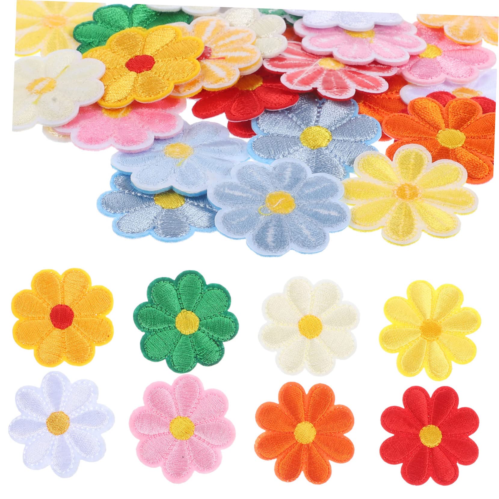 TEHAUX 144stücke Aufbügelbare Blumen-patches Bunte Applikationen Für Kleidung Hüte Taschen Jeans Handarbeit Mehrfarbige Stickerei Für Kreative Reparaturen Und Dekorationen