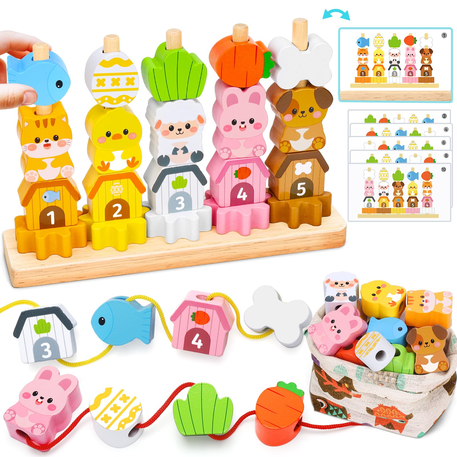 WhizWinks Montessori Spielzeug ab 2 3 4 Jahre Mädchen Junge: Geschenk