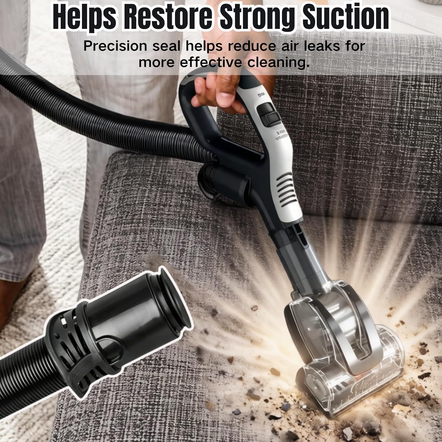 Replacement Hose Compatible with Shark Vacuum Models LA502 LA502NP LA322 LA322NP LA300(White) LA301C 273FP502 258FP322 272FP300, Replacement Parts Stretch Lift-Away Vacuum Hose Extends Up to 8.2 ft