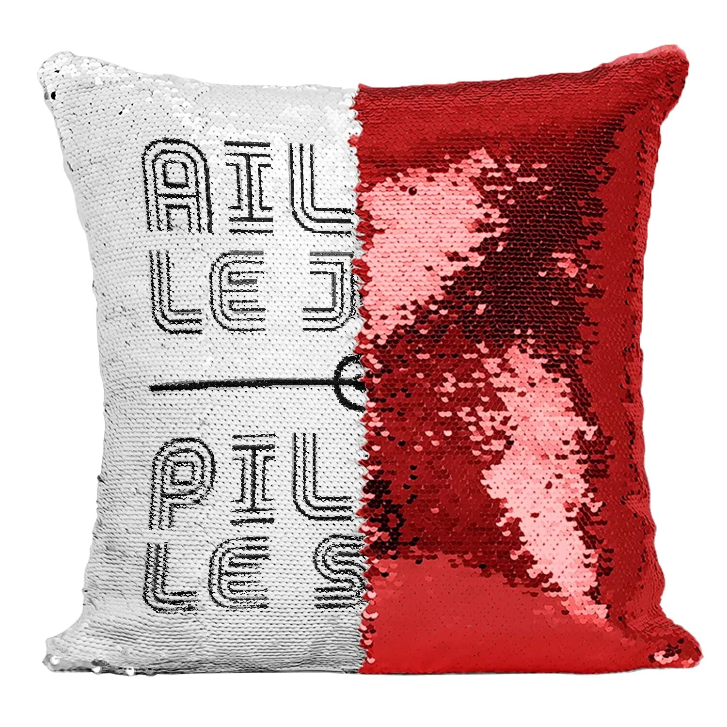 Coussin foot à sequins rouges Fabulous pour l'apéro