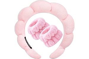 Spa Headband for Washing Face - Plush Terry Cloth Hairbands for Makeup, Skincare and Workout