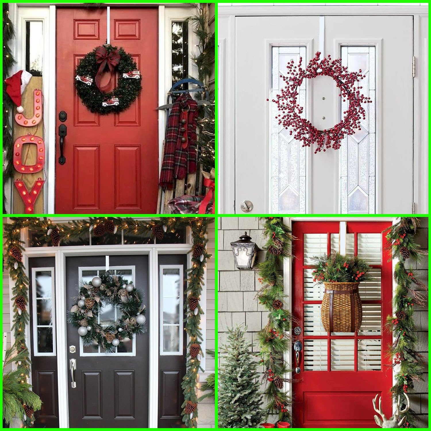Wreath Hangers for Front Door Christmas Wreath Hanger Door Wreath Hook Over The Door Hanger - Image 3
