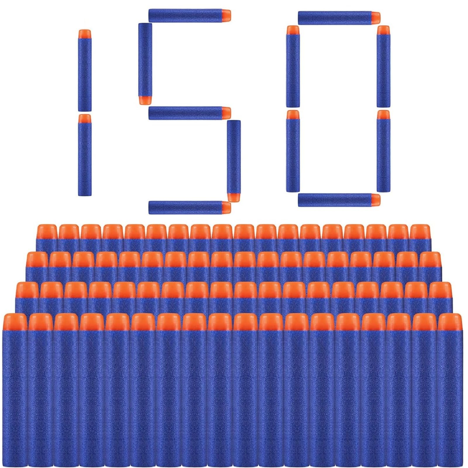 Recharge De Fléchettes En Mousse Pour NERF – Lot De 150 Balles Souples 7,2 Cm – Compatible N-Strike Elite Et Plus