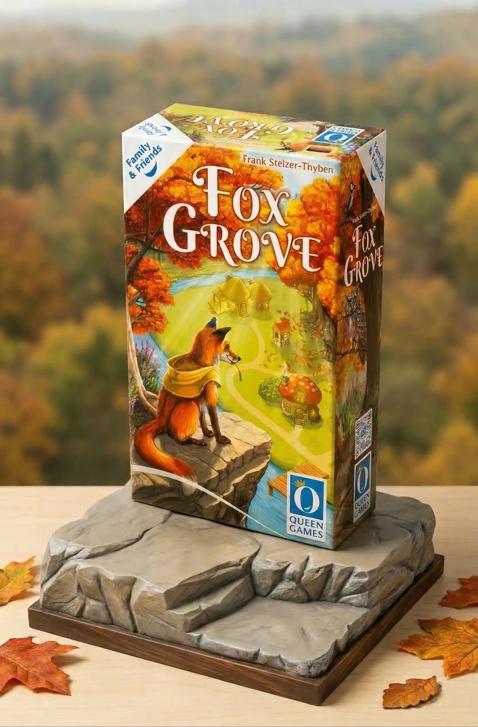 Fox Grove DE Version – gra karciana firmy Queen Games | gra rodzinna i gra strategiczna, dla 2-4 graczy, ekscytująca mechanika kart dla rodziny i przyjaciół