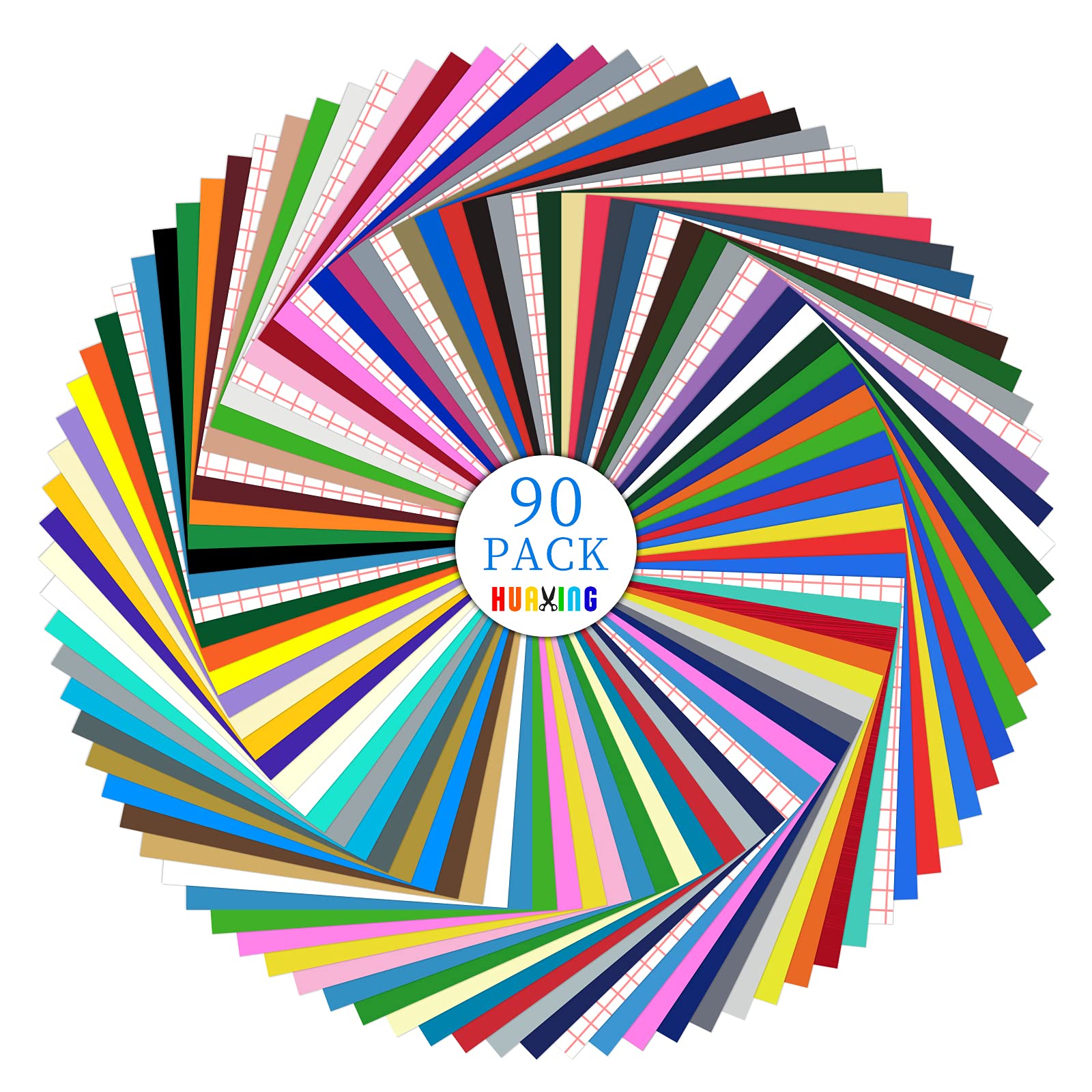 Buy Huaxing Permanent Adhesive Vinyl Sheets Assorted Colors Premium