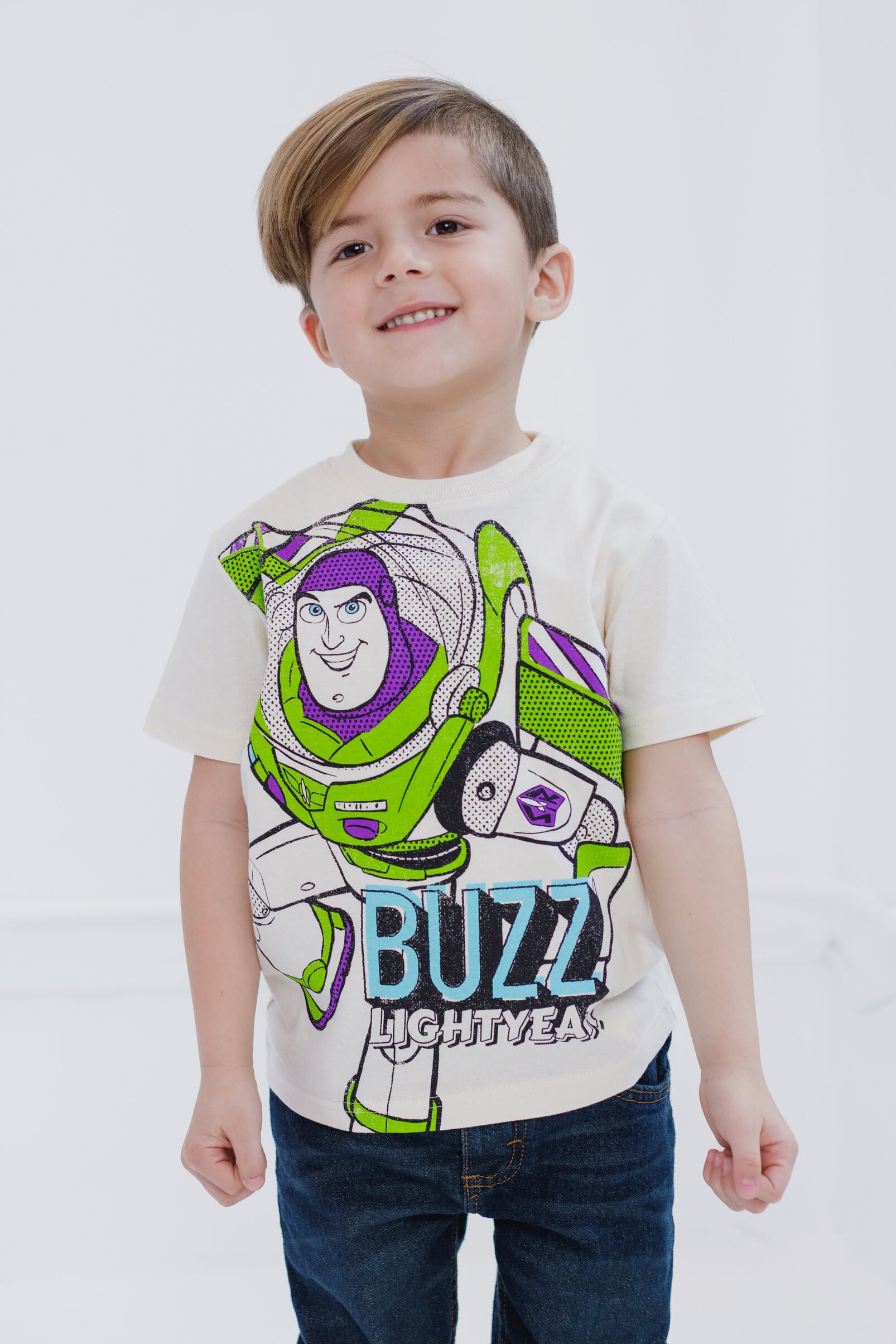 Buzz Lightyear und Woody Toy Story - 2er-Pack - Kurzarm T-Shirts für Kinder - 100% Baumwolle