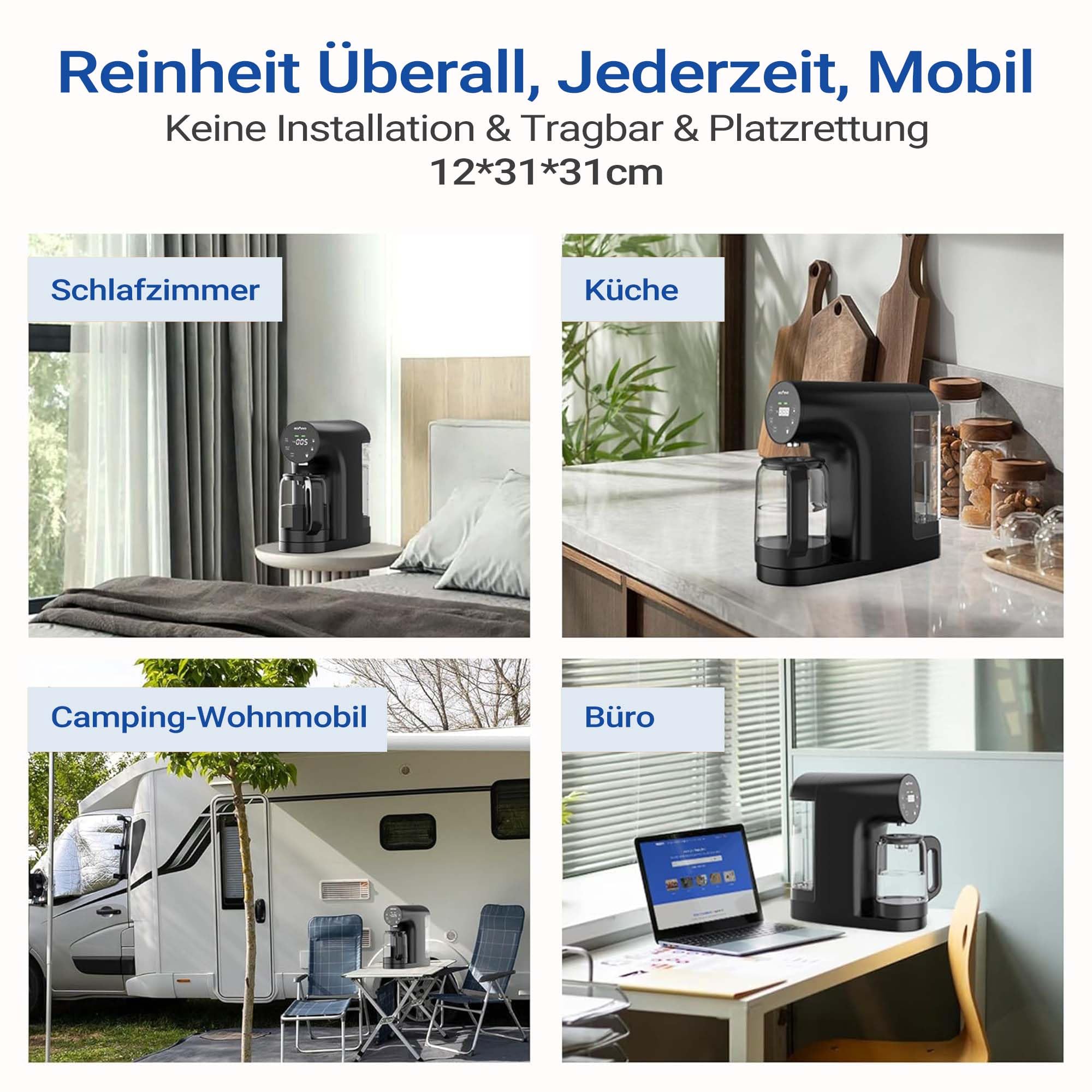 Ecoviva Ersatz-CF-Filterkartusche für Arbeitsplatten-Umkehrosmoseanlage WP-RO-200G