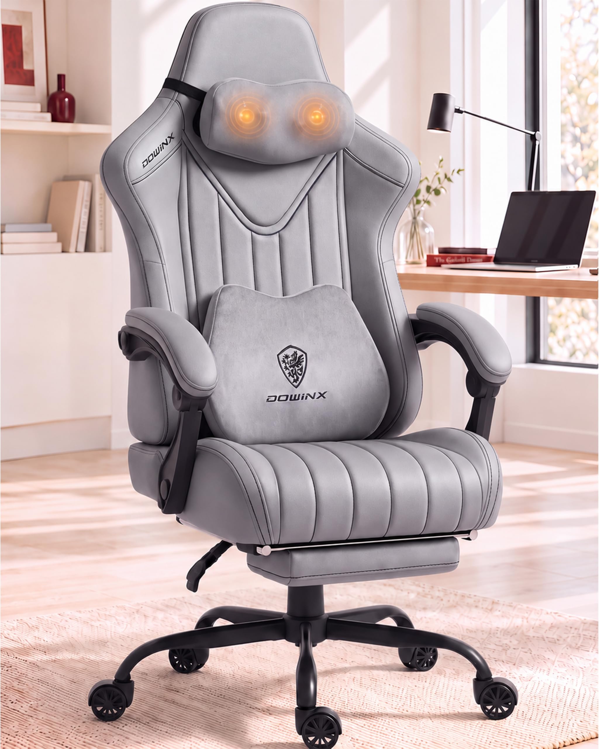 Dowinx Ergonomic Gaming Chair for Adults with Massage Neck Support