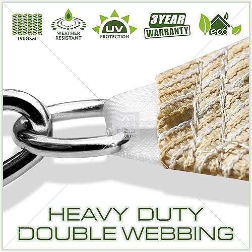 Miniatura 3 de ColorTree Toldo de vela personalizable, parasol rectangular, estándar comercial, resistente, rectangular, bloquea los rayos UV, resistente CTAPS10