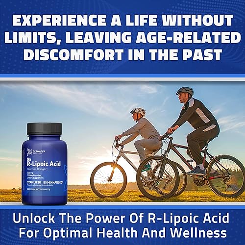 Miniatura 4 de Geronova Research Ácido R-Lipoico Bio-Mejorado, Cápsulas de 300 mg  Suministro de 12 Meses  Ácido R Alfa Lipoico Estabilizado con Absorción Mejorada