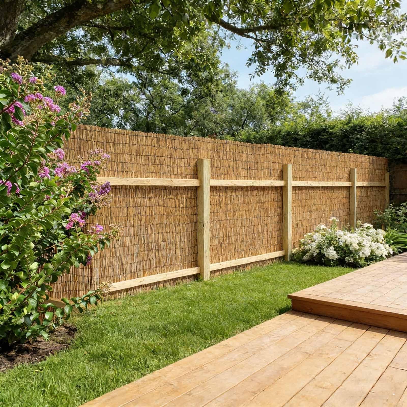 Rete Recinzione Canne Di Bambu Per Esterno 50 60 70 80 90 100 110 120 130 140 150 160 170 180cm Cannette Arelle Bamboo Privacy Balcone Frangivistas Per Recinzione Giardino(Natural Black,120x400cm)