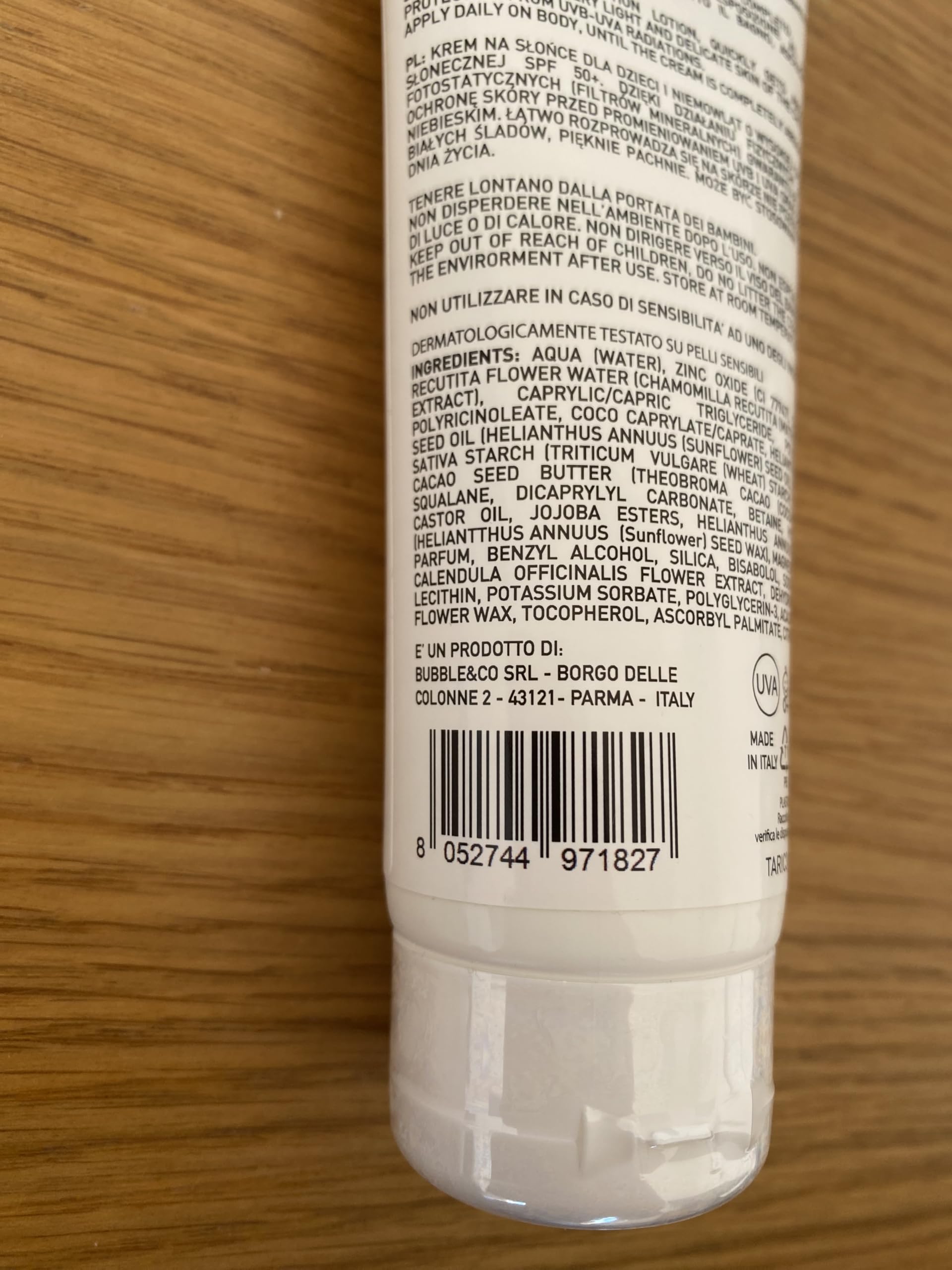 Bubble & Co Crema Solare Protezione Alta con Filtro Spf 50-100 ml