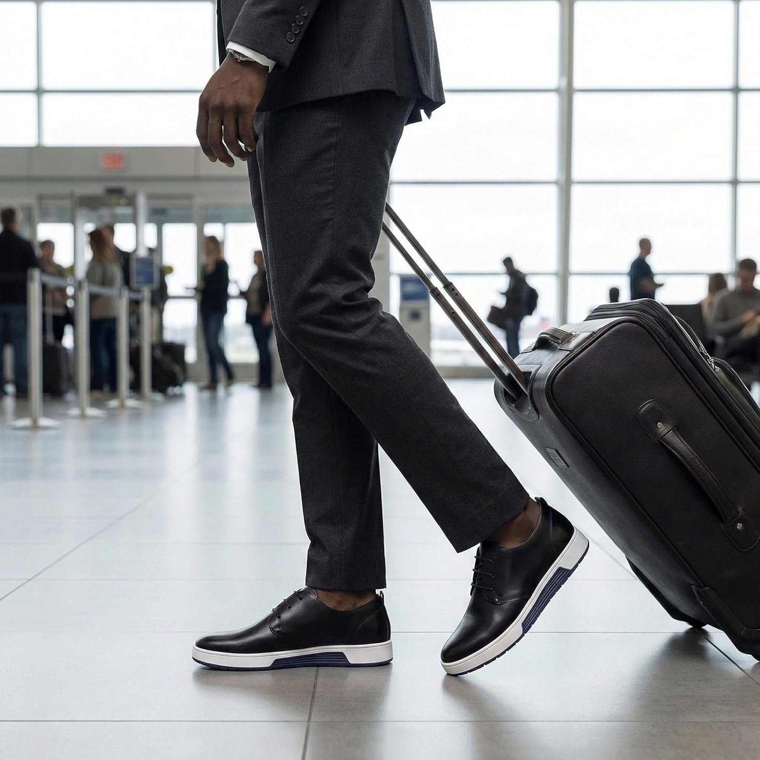 konhill Men's Casual Oxford Shoes - Breathable Dress Shoes Loafers Lace-up Flat Sneakers - Image 4