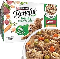 Purina Beneful Wet Dog Food Variety Pack: Prepared Meals Stew with Real Beef, Chicken, Lamb Gravy - 12x10oz Tubs, High Protein