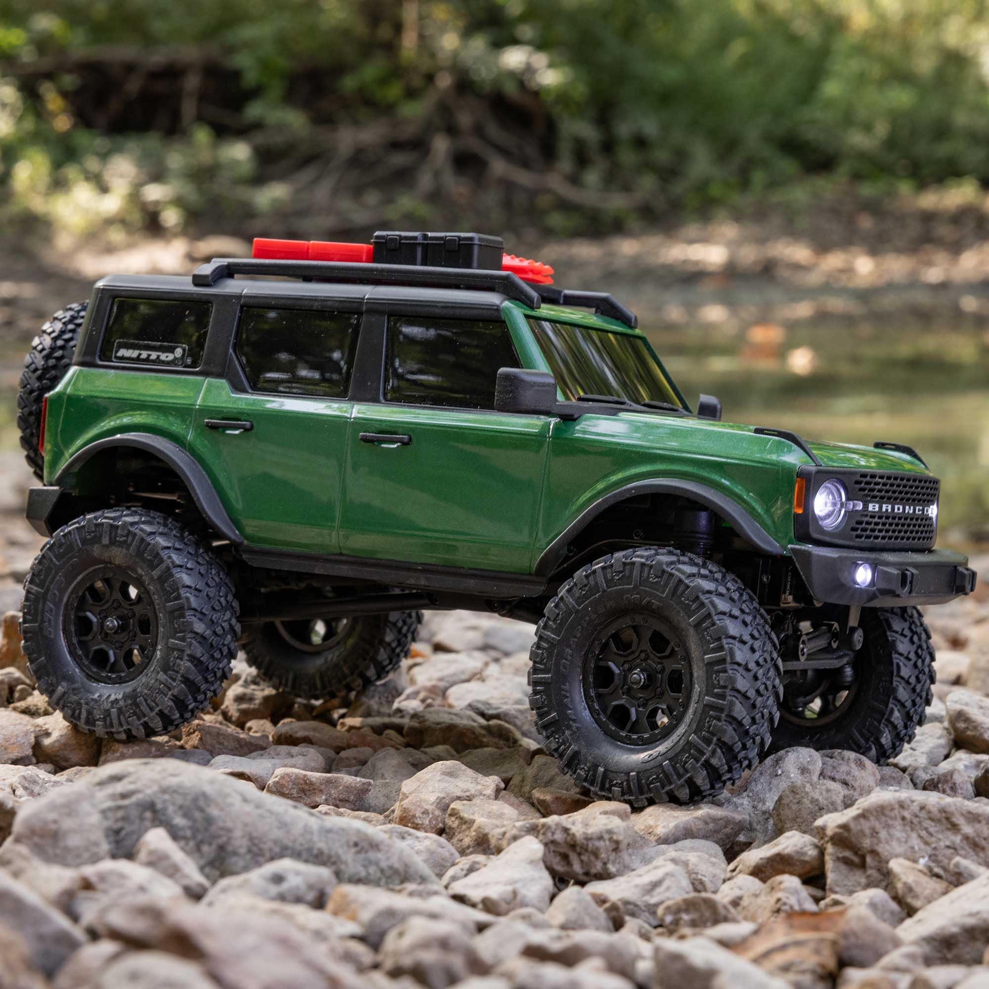 Axial SCX24 Ford Bronco 4X4 Ready to Run RC Rock Crawler, scala 1:24, motore a spazzole, fuoristrada telecomandato, coppia extra lunga, con batteria e caricatore, verde