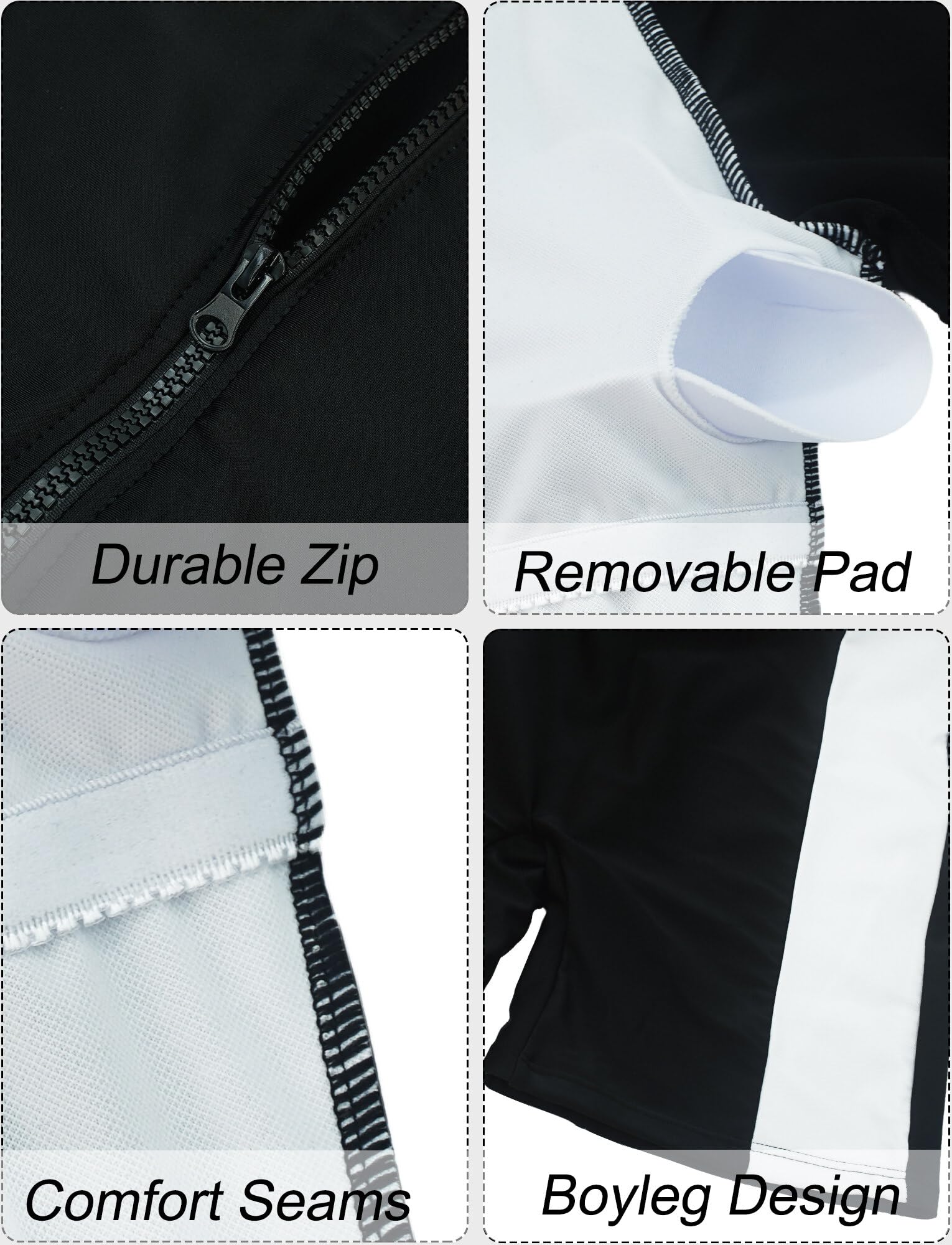 Seaur – Costume intero da donna, costume da bagno da donna, costume da bagno sportivo con cerniera frontale, estivo, da spiaggia, surf