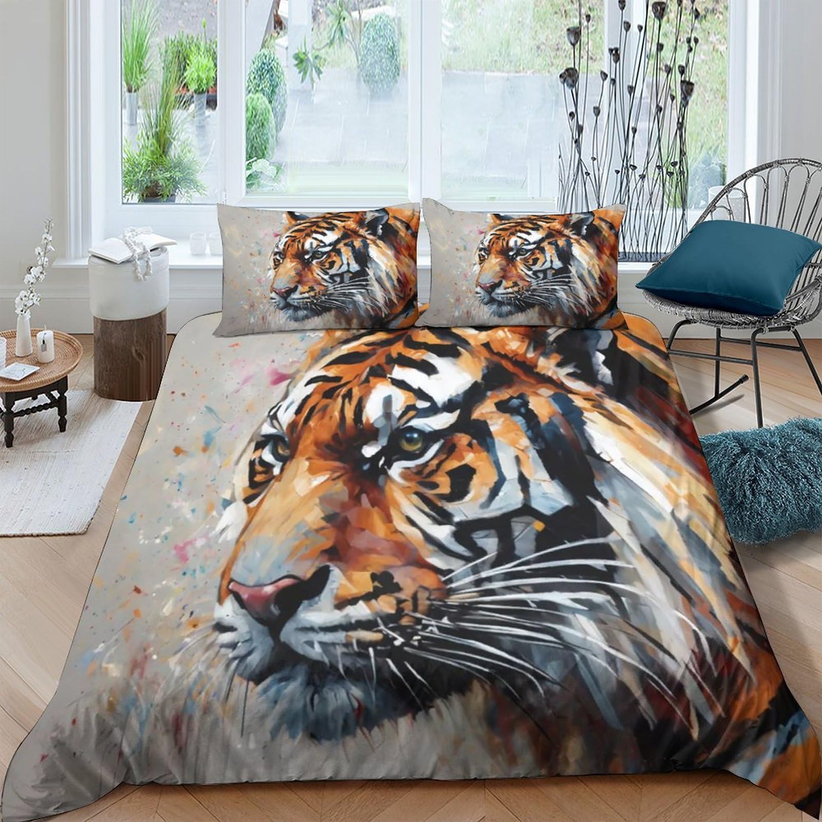 Housse de couette 3D imprimé lit double ensemble de lit microfibre avec taies d'oreiller enfant