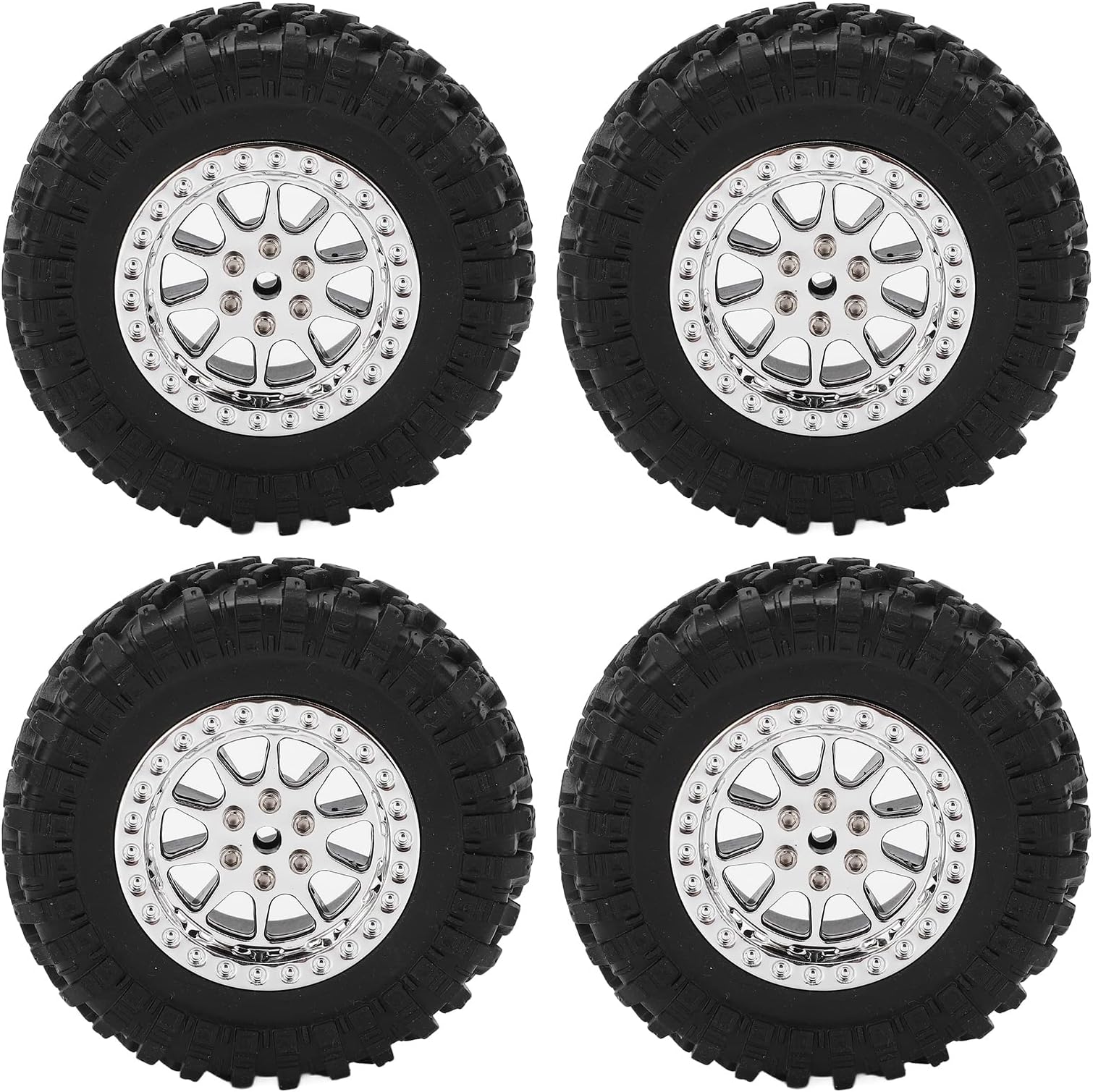 Luocute 4PCS RC Car Tires,Stability and Strong Grip Rubber Tires,MN D90 D91 D96 D99 D99S D86,WPL B14 B24 C14 C24 C34 C44,Easy Installation,Car Spare Upgrades Accessories for Rough Roads