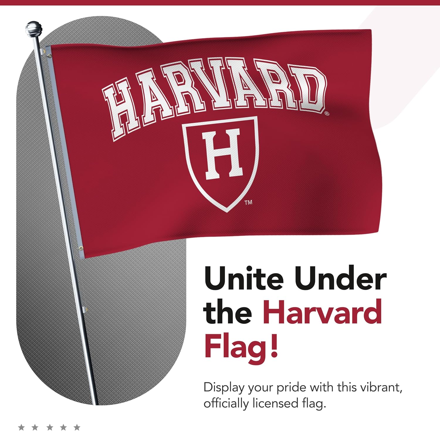 Harvard Crimson College Sports Printed Flag - NCAA Licensed - Nylon - School Banner (Red, White) (3' x 5') - Image 7