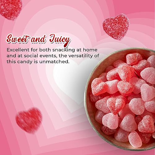 Miniatura 5 de NY SPICE SHOP Sour Peachy Hearts  Caramelos de corazones de melocotón agrio  Mezcla de caramelo de goma  Caramelos de goma con corazón  Caramelo de