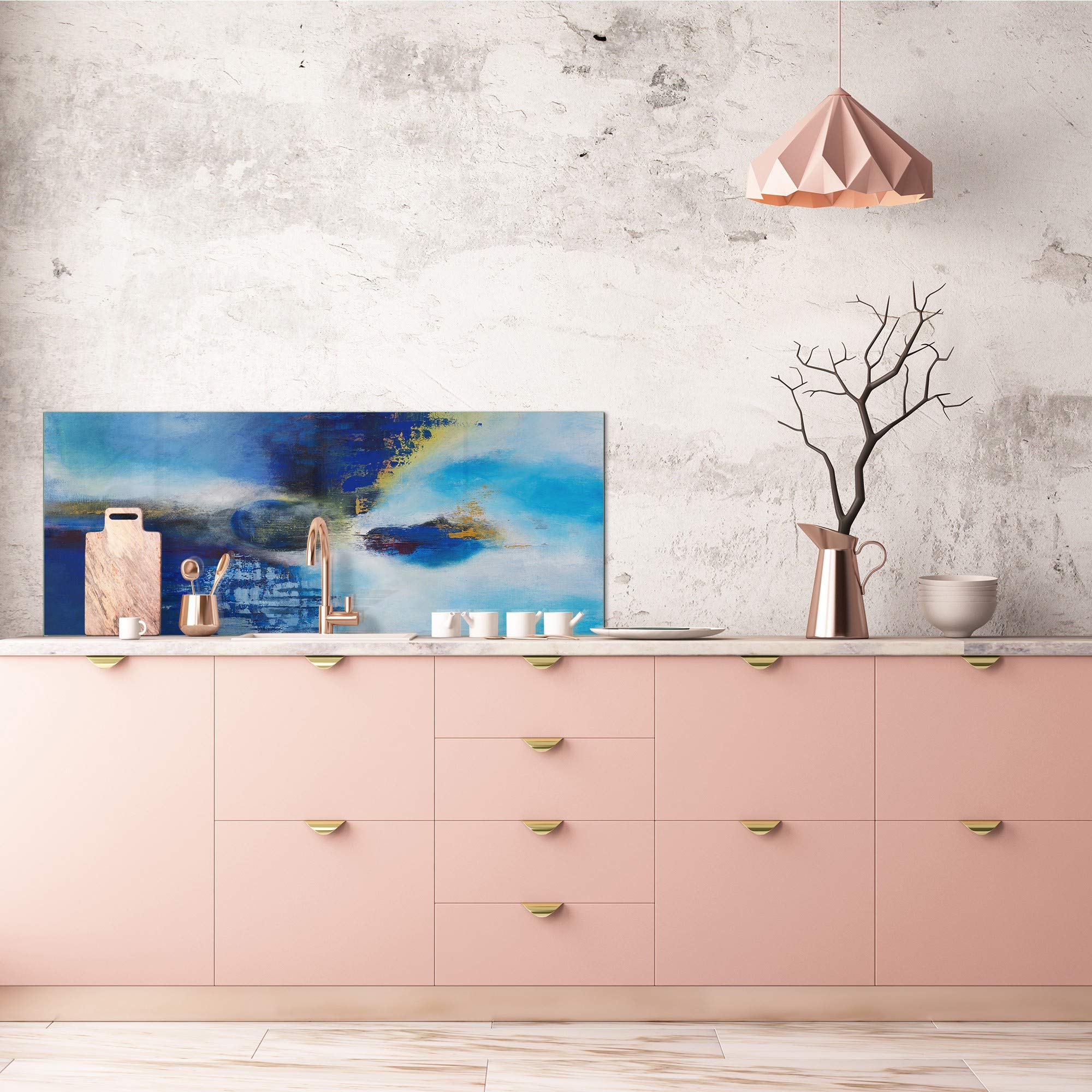 Design Glass backsplash - Tempered Glass splashback Art Series BBS03A: