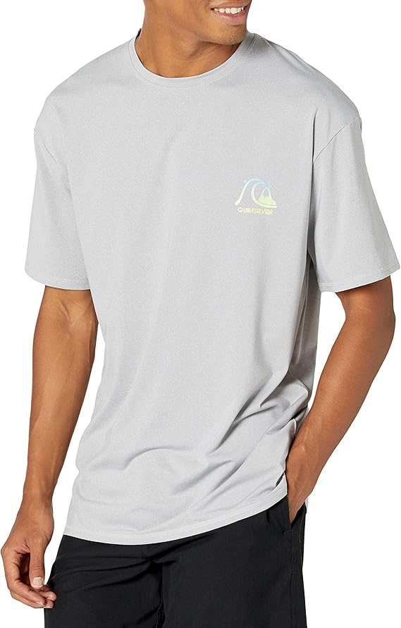 Quiksilver Men's Standard Heritage Heather Short Sleeve Rashguard Surf Shirt