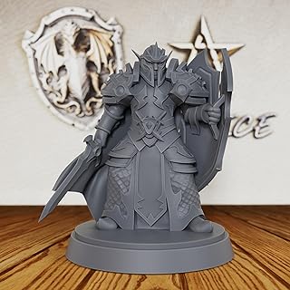 Unpainted TTRPG Minis for Role Playing & Fantasy Tabletop RPG Game - 28mm Scale Miniature Figure for Dungeon Masters, Human Miniatures Gaming RPG Accessory - Elf Paladin (AS224)