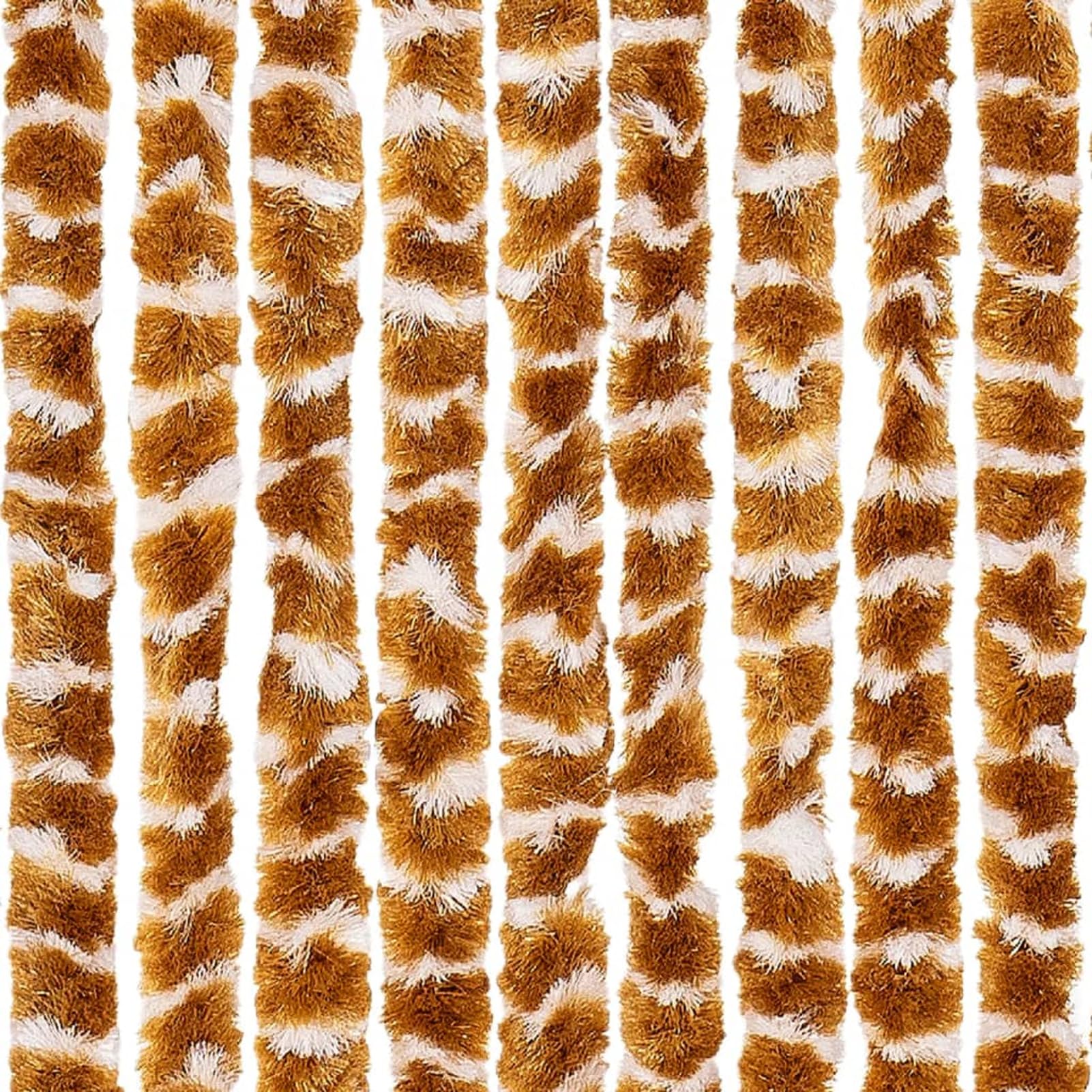 ZEYUAN Tenda Antimosche Ocra e Bianca 56x200 cm in Ciniglia,Tenda Antimosche per Finestre e Porte Leggera Resistente all'Acqua Silenziosa Zanzariera Antiisetti-377399