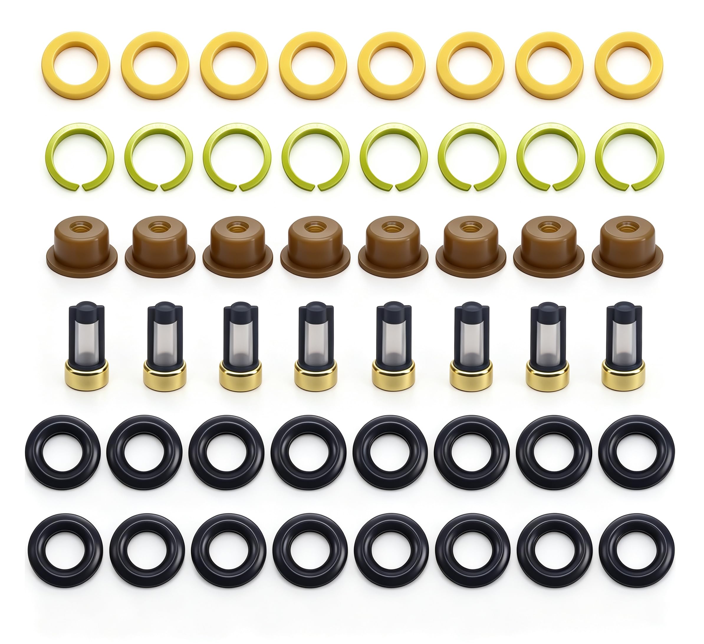 HiSport Fuel Injector Seal Kits Compatible with Ford Lincoln Mercury