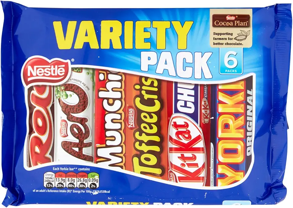 Original Nestle British Chocolate Variety Mix Rolos Aero Munchies Toffee Crisp Kit Kat Yorkie Imported From The UK England Nestle Variety Pack Original From England Rainforest Alliance