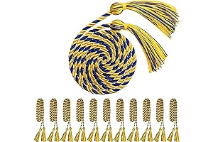12 Pieces Gold Honor Cord Graduation Tassel Honor Cord for Grad Days and Student