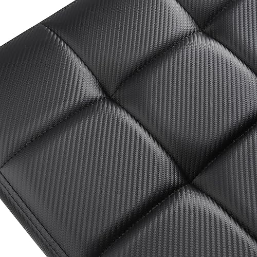 Miniatura 53 de Taburetes de bar de leopardo, moderno taburete giratorio ajustable de piel sintética con respaldo, juego de 2 (gris) Gris,Negro -,Caqui,Blanco,gris