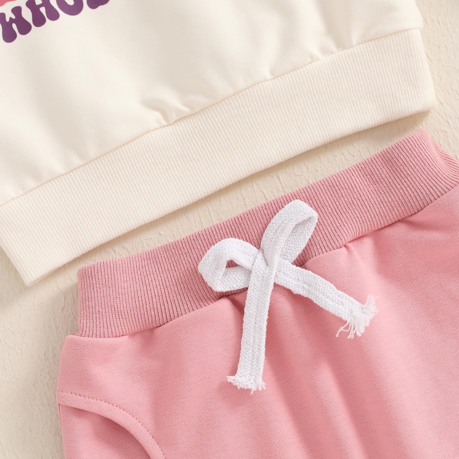 Conjunto de ropa de otoño para niña pequeña, sudadera de manga larga con estampado de letras y pantalones deportivos