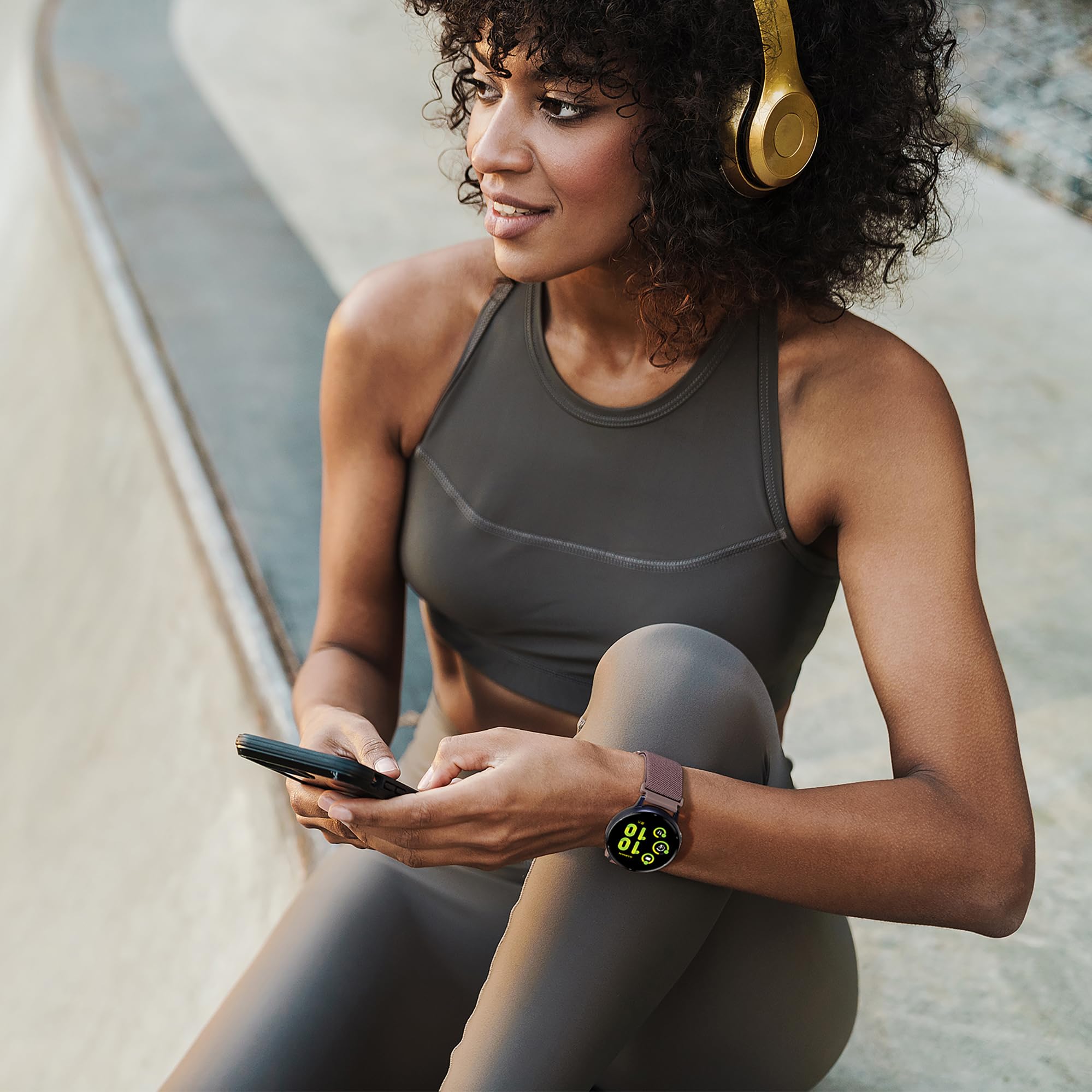 Laband 20mm Nylon Watch Straps for Garmin Vivoactive 6/5/3/3 Music/Forerunner165/55/645/245/570 42mm band, 5 Pack Soft Stretchy Fabric Adjustable Replacement Sport Straps for Venu/Venu Sq 2 Women Men - 5