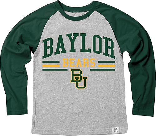 Miniatura 22 de Wes and Willy NCAA playera raglán de manga larga para niños