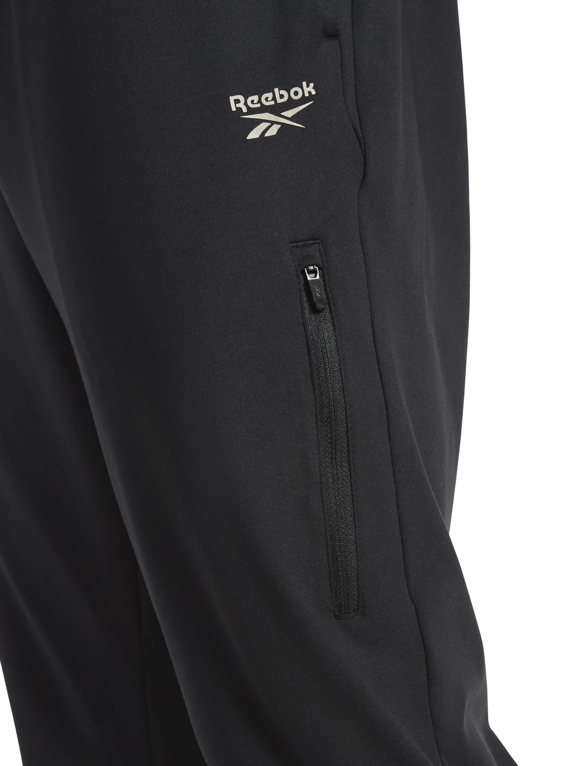 Reebok Apparel Męskie spodnie Dunk Jogger, standardowy krój, 30" Inseam, Lightweight Stretch Poly-Blend Fabric spodnie, czarne, małe