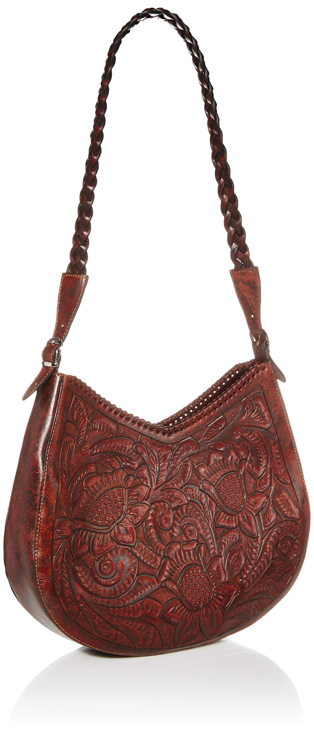 Mauzari Sonoma Women's Large Tooled Leather Hobo Handbag