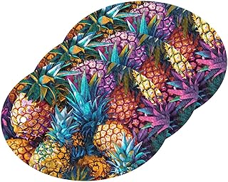 Esponjas absorbentes de color con piña amarilla en pintura al óleo, sin arañazos, multiusos, decorativas, para lavar platos, resistentes a las manchas y al olor (3 unidades)