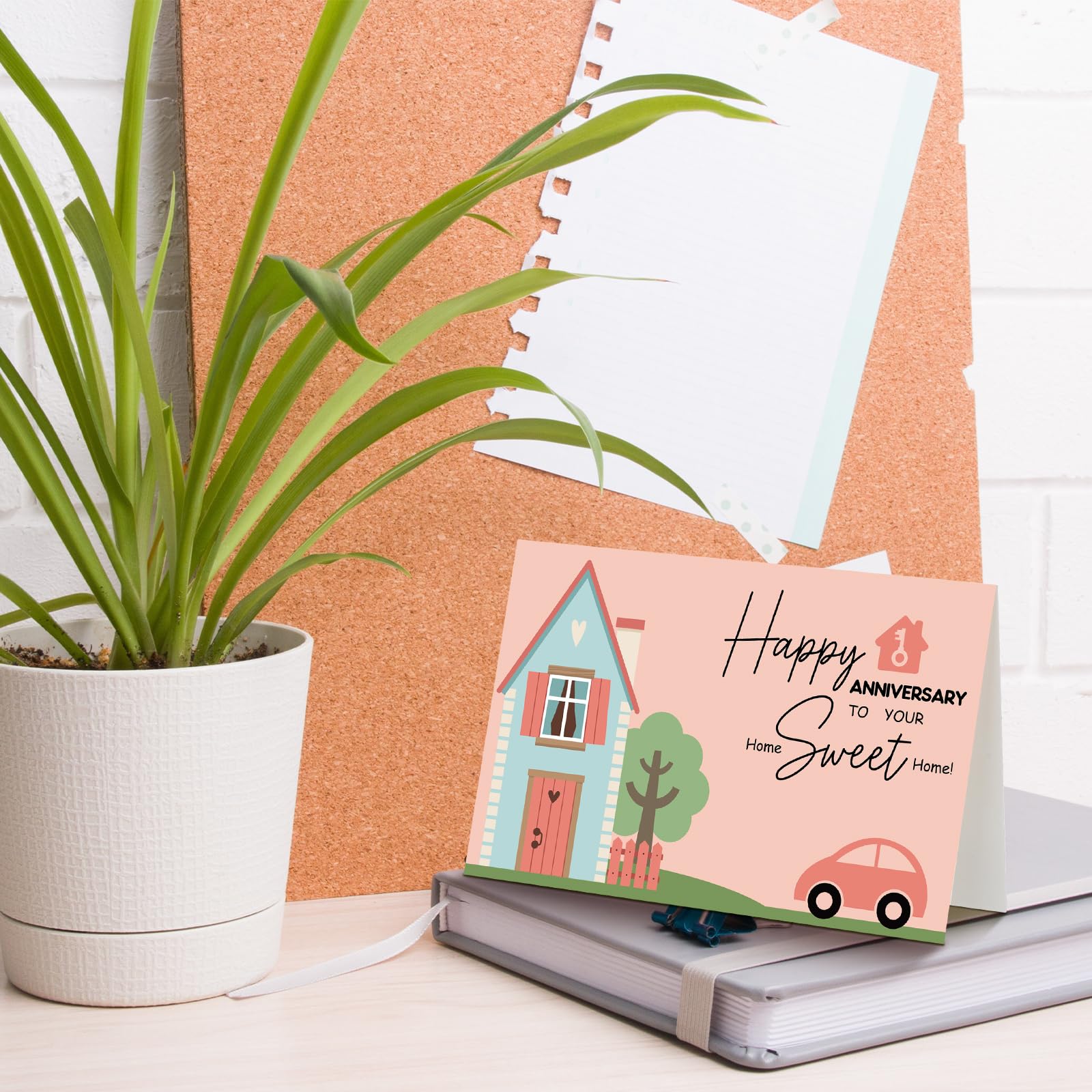 Tarjeta De Inauguración Con Sobre, Tarjeta De Inauguración Con Texto En Inglés "Alles Gute Im Neuen