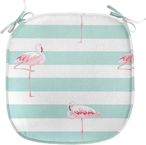 Vista 184 de Lunarable Orient - Juego de 6 cojines de asiento para silla, diseño de estrellas marroquíes, espirales y curvas abstractas, ilustración oriental