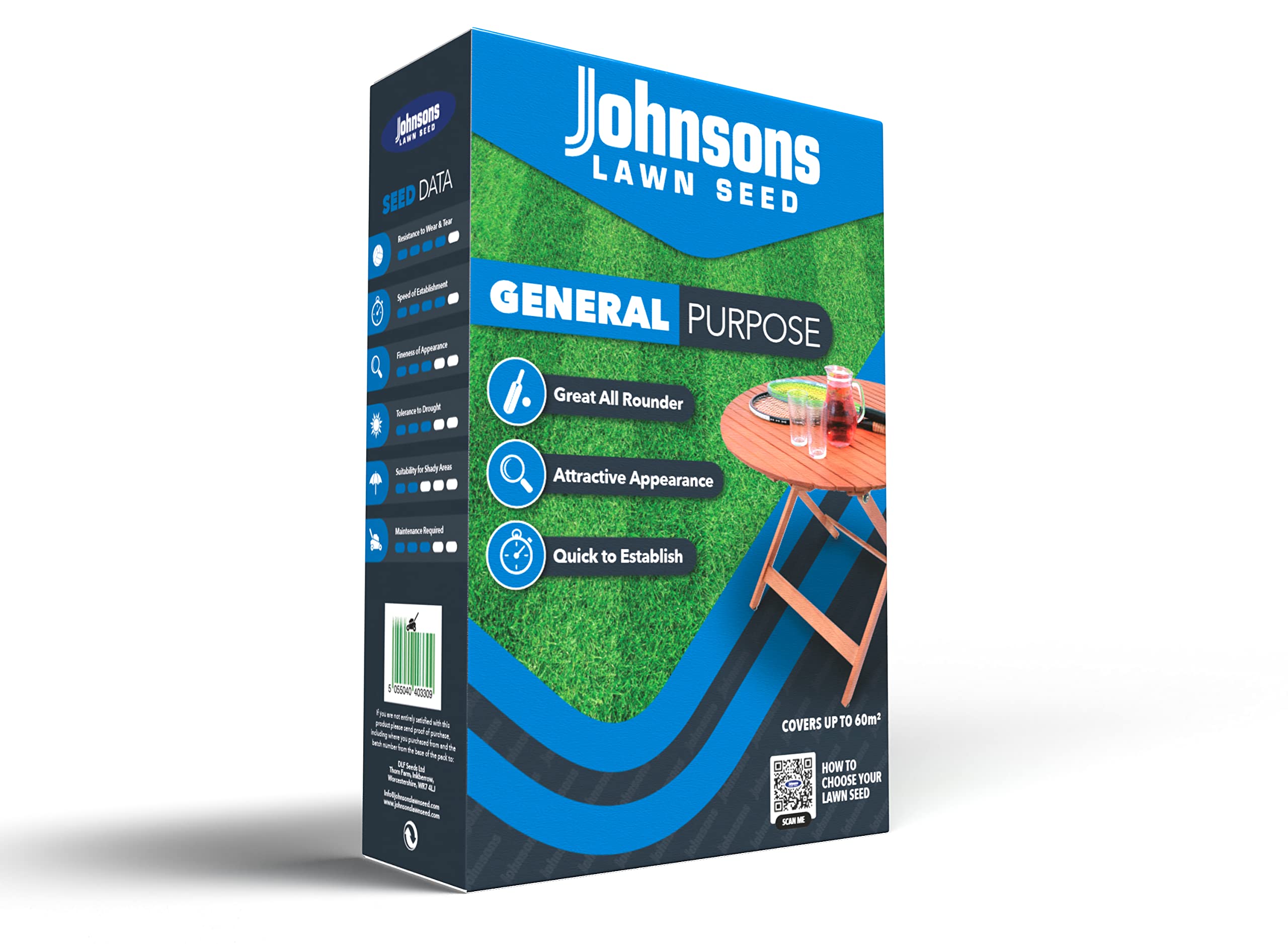 Johnsons Lawn Seed JGEN1.275 General Purpose Lawn Seed, (1.275KG)