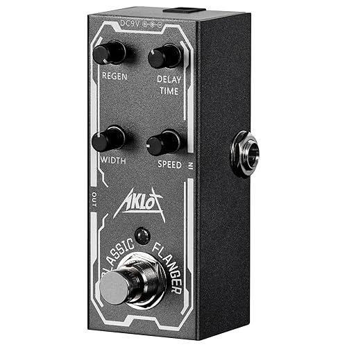 Classic Flanger Guitar Pedal, AKLOT Electric Effects Pedals Mini Single