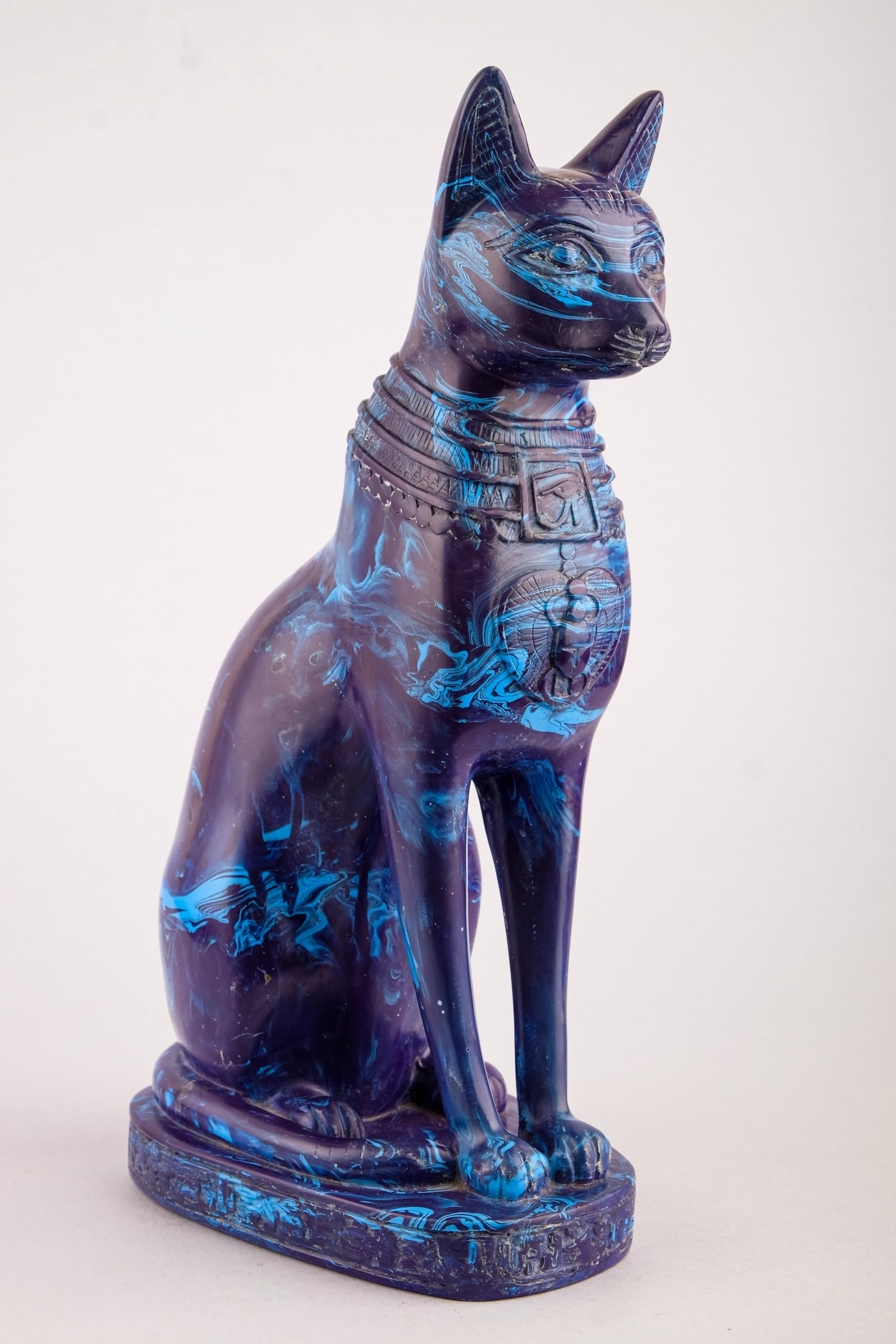 Statua Dea Bastet Egizia In Resina | Gatto Nero Antico Egitto | Decorazione Scrivania 6.2x3x2.2 Cm