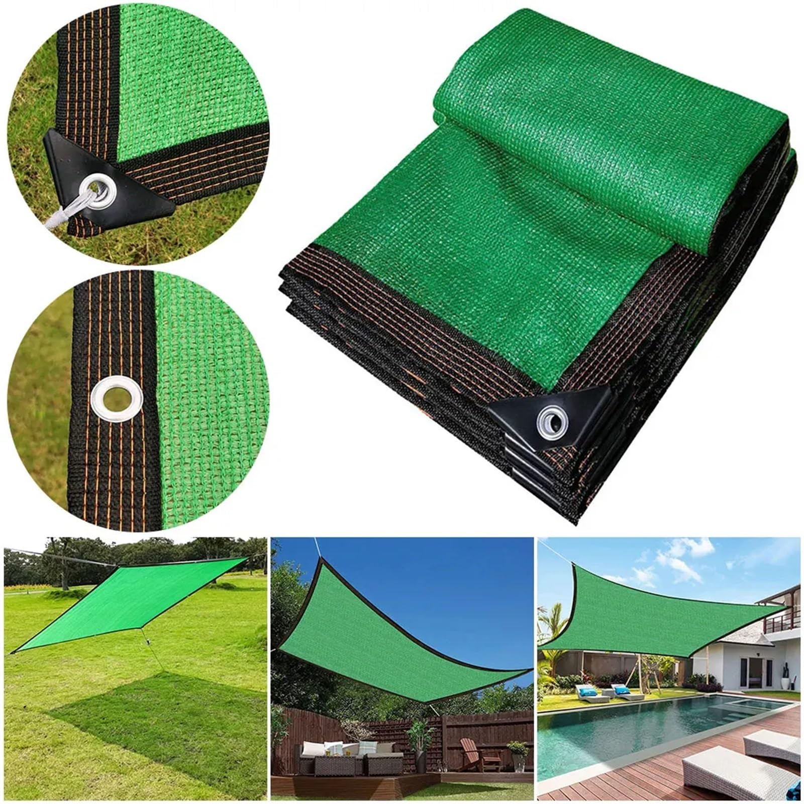 MELY Ombrellone da Giardino, Vele ombreggianti 3X4m Tende da Sole for Esterni Tenda da Sole Impermeabile Vela da Giardino Canopi da Giardino for Tela for Auto da terrazza(3x4m)