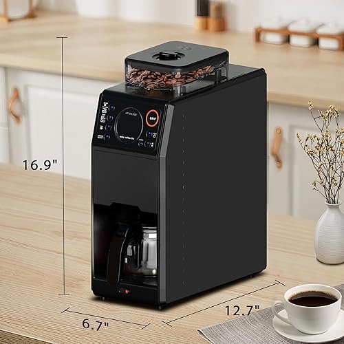 Miniatura 6 de Cafetera helada, cafetera caliente y fría con autolimpieza, cafetera de una sola porción para café molido, 4-5 tazas de café helado para el hogar,